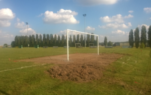 Travaux de rénovation du stade Lucien Doutreleau.