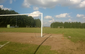 Travaux de rénovation du stade Lucien Doutreleau.